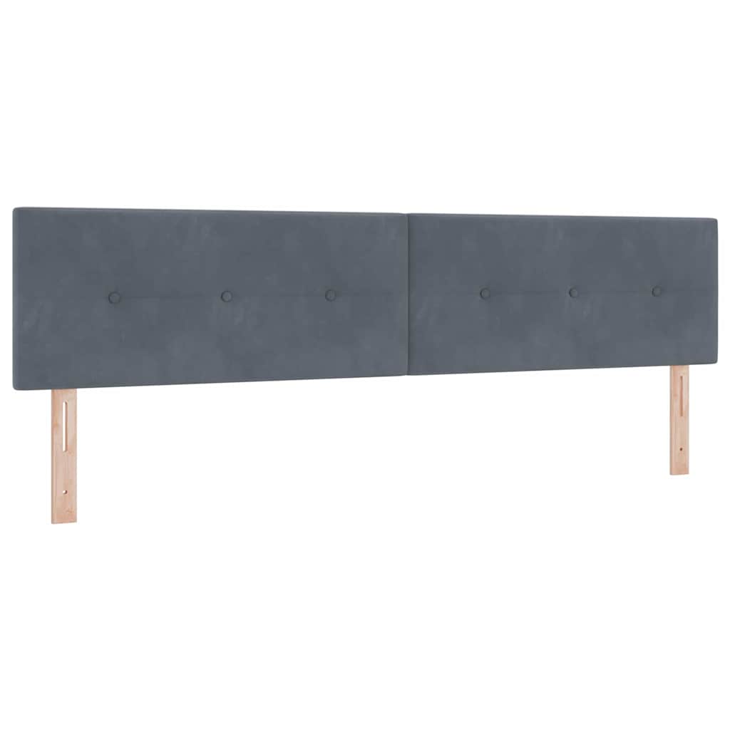 Headboard with LED Strip Lights Adjustable Grey 100 cm Velvet